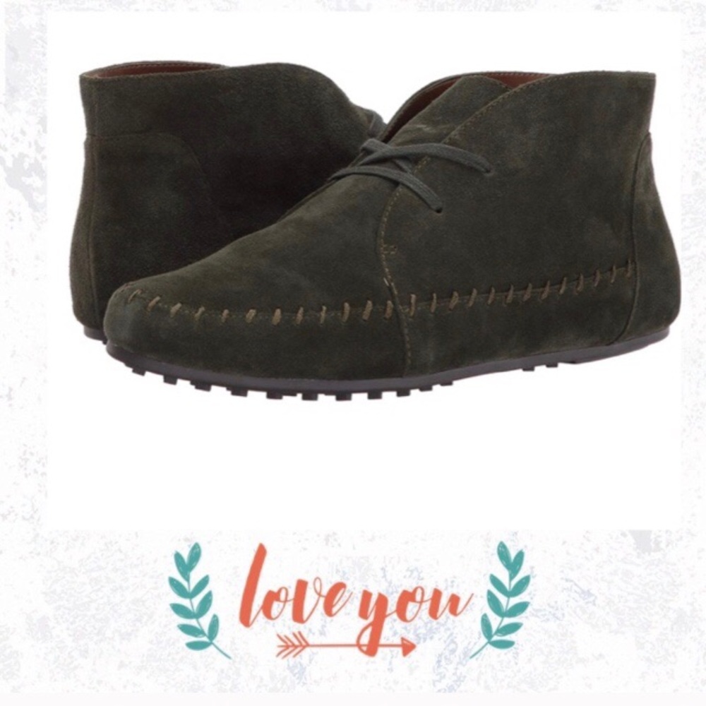 Aerosoles NEW Green Suede Ankle Boots Sz 10
